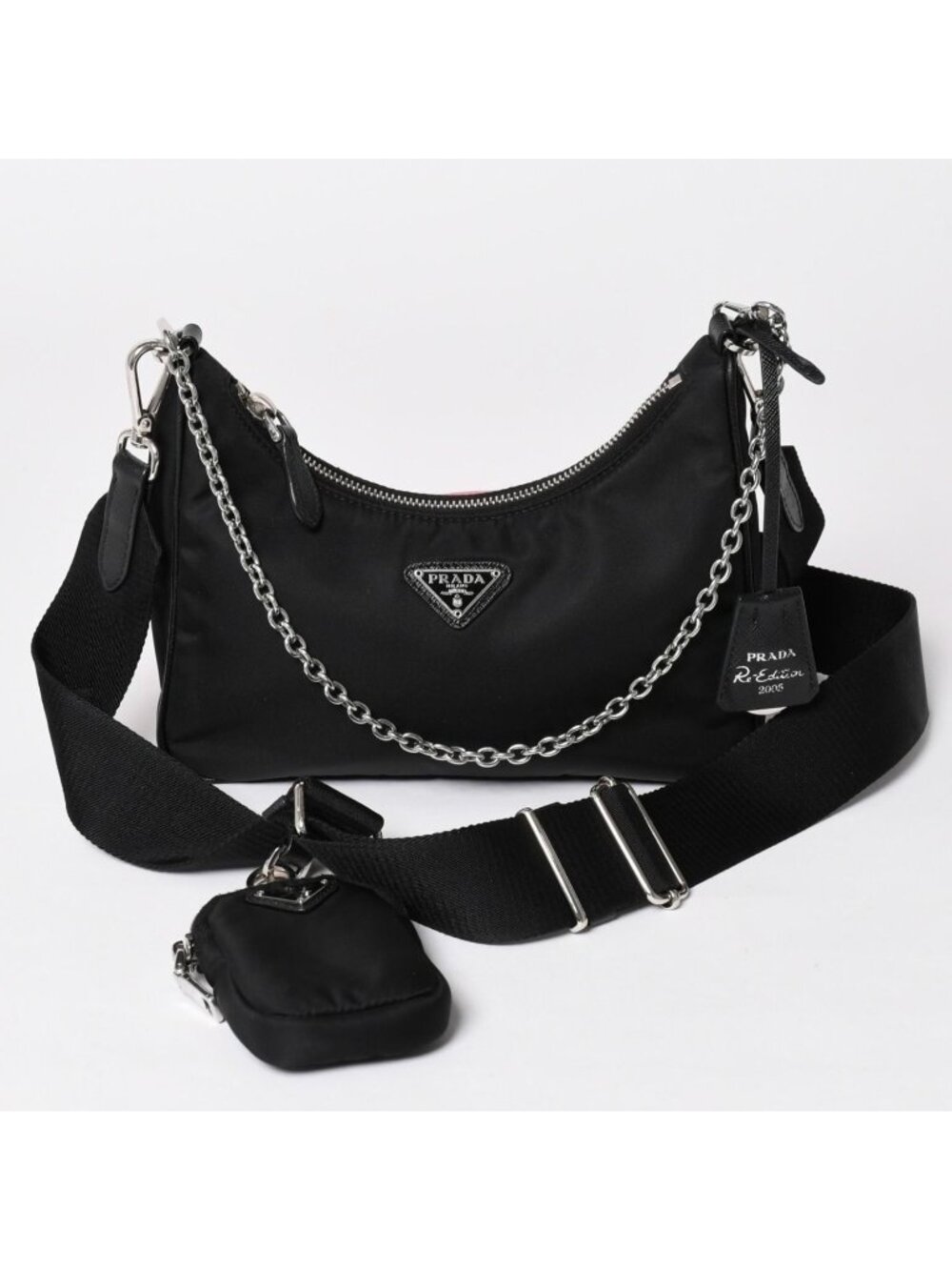 Prada Hobo Nylon Black